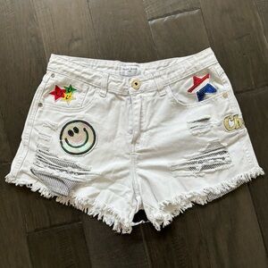 Jean white shorts